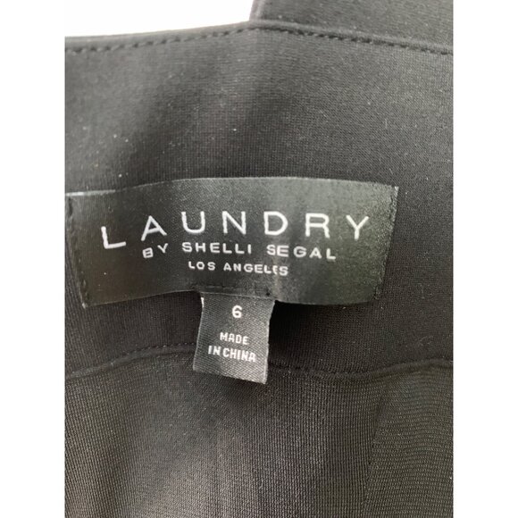 Laundry By Shelli Segal Womens Size 6 Black & White Metallic Halter Dress 7809 - Picture 7 of 15